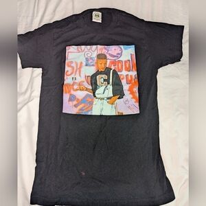 Cross Colours Men's Small Vintage Style‎ Will Smith Fresh Prince Black T-shirt
